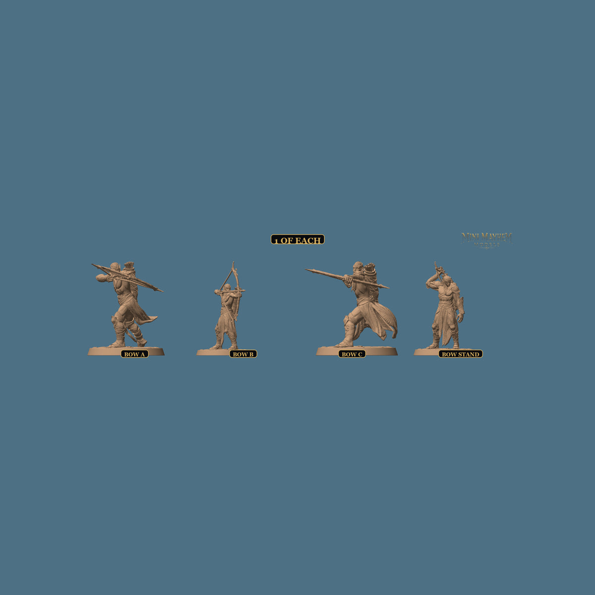 Hollow Blades Dark Elf Archer Deepwood Hollow | Option: 1 of each | DND miniatures Deepwood Hollow Rescale Miniatures
