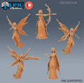 Flower Dryad Set of 5 DND Minis | Corrupted Forest Collection | TTRPG | Beyond Witchlight Prismeer Feywild Hourglass Coven DND miniatures group photo