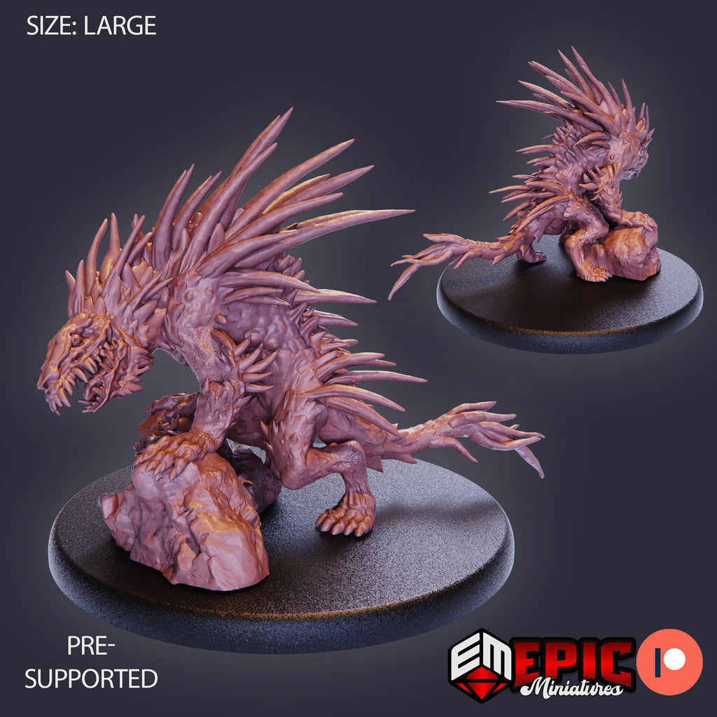 Barghest Barghest back DND miniature Restless Bones 16k resin