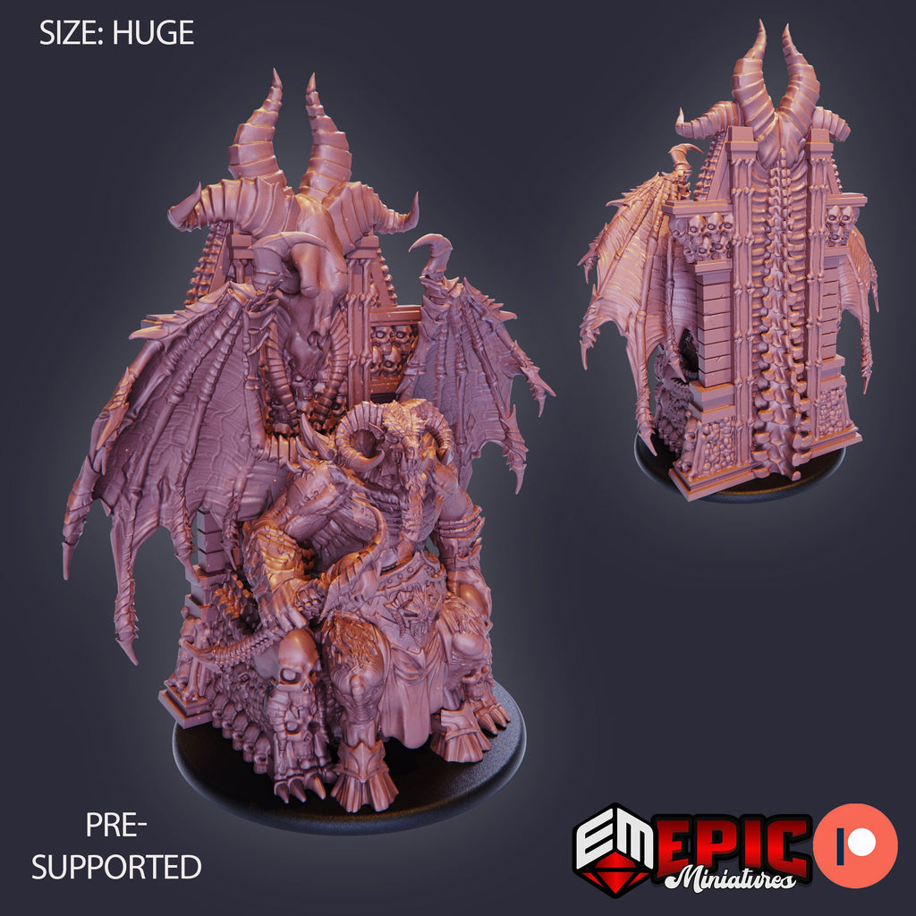 Orc Demon Lord Set of 5 DND miniatures group photo Restless Bones