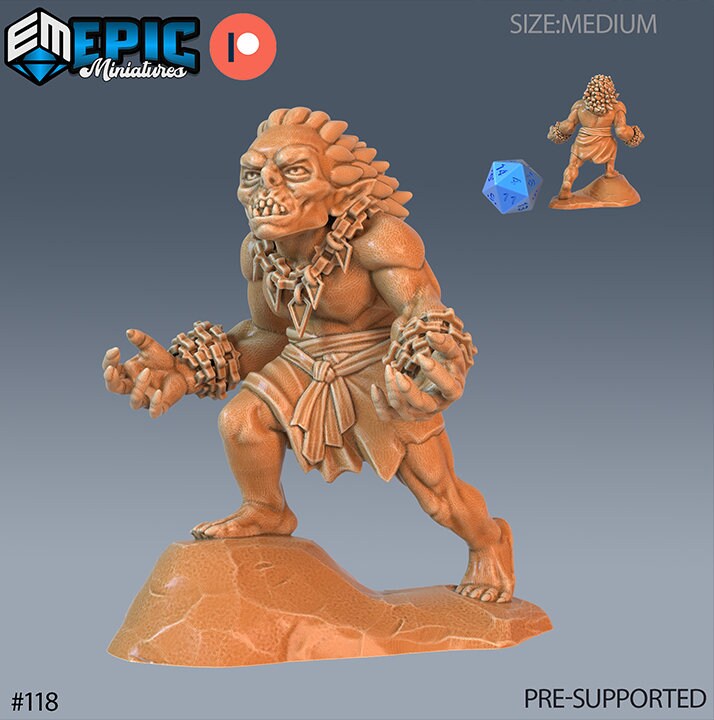 Goblin Goblin Warrior front DND miniature Restless Bones 16k resin