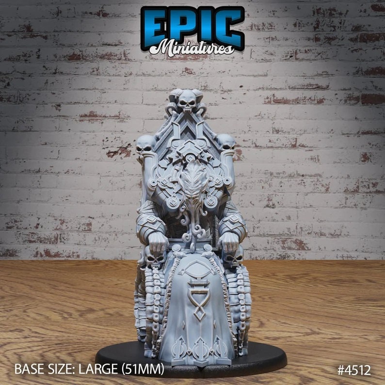 Mind Emperor Set of 4 DND Deep Dark Caves Collection Dungeons and Dragons Mini Resin 3d Printed Throne Flayer Standing front DND miniature  16k resin