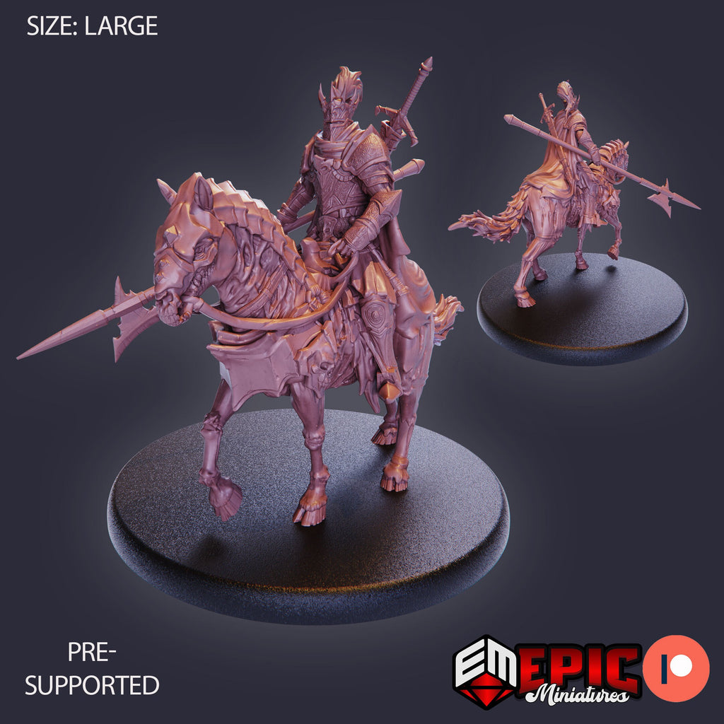 Death Knight Death Knight Torch front DND miniature Restless Bones 16k resin
