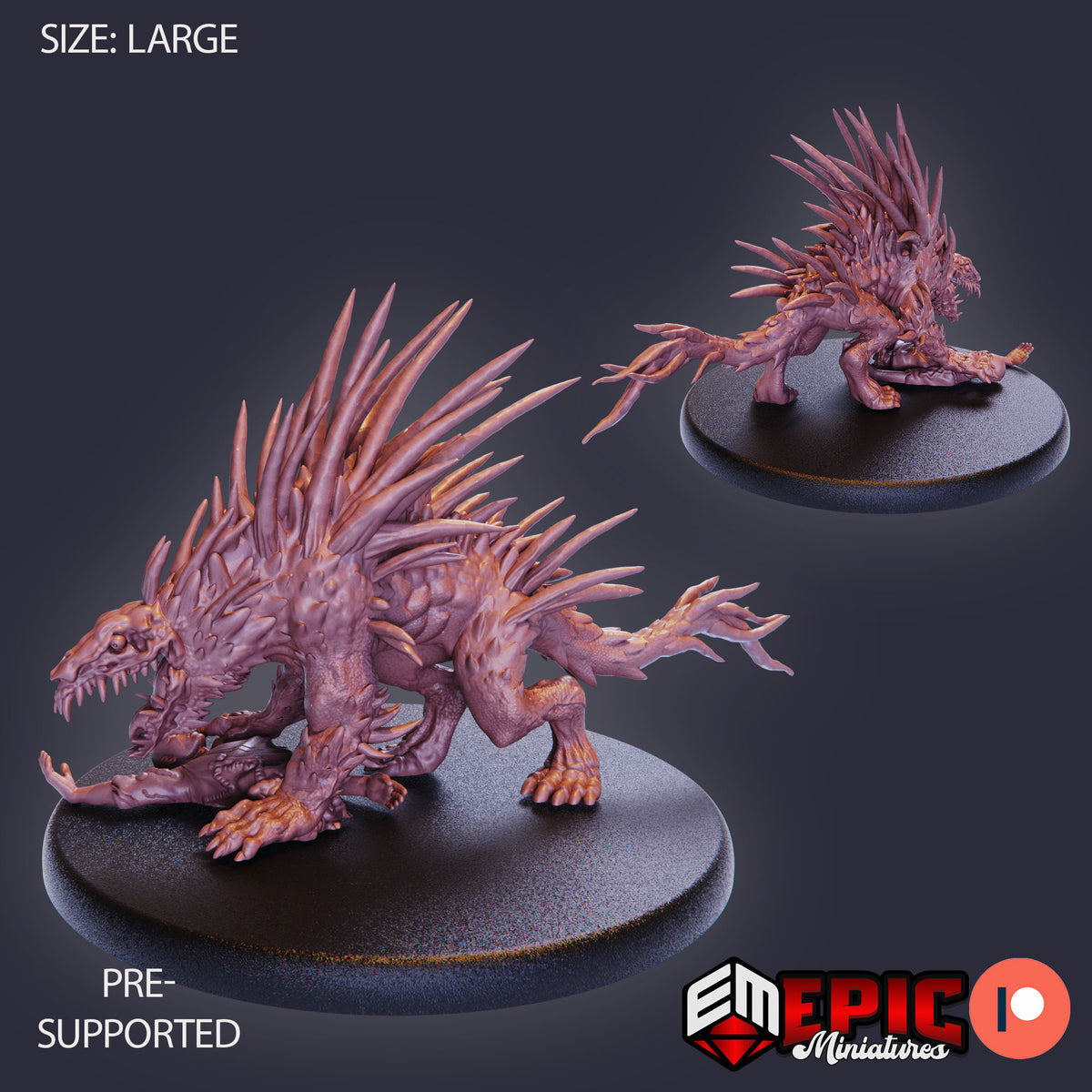 Barghest Barghest Hunting back DND miniature Restless Bones 16k resin