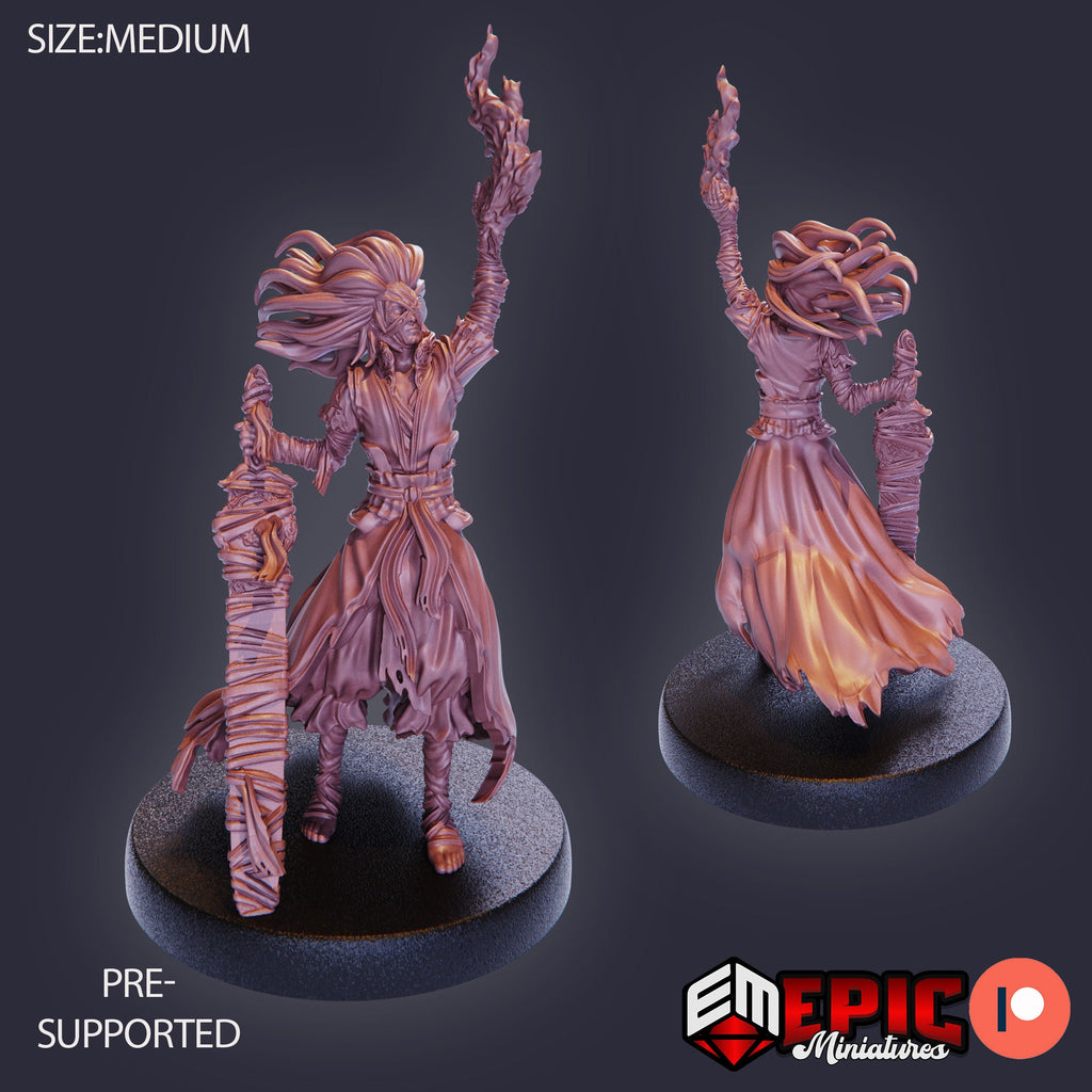 Bandage Warrior Bandage Warrior back DND miniature Restless Bones 16k resin