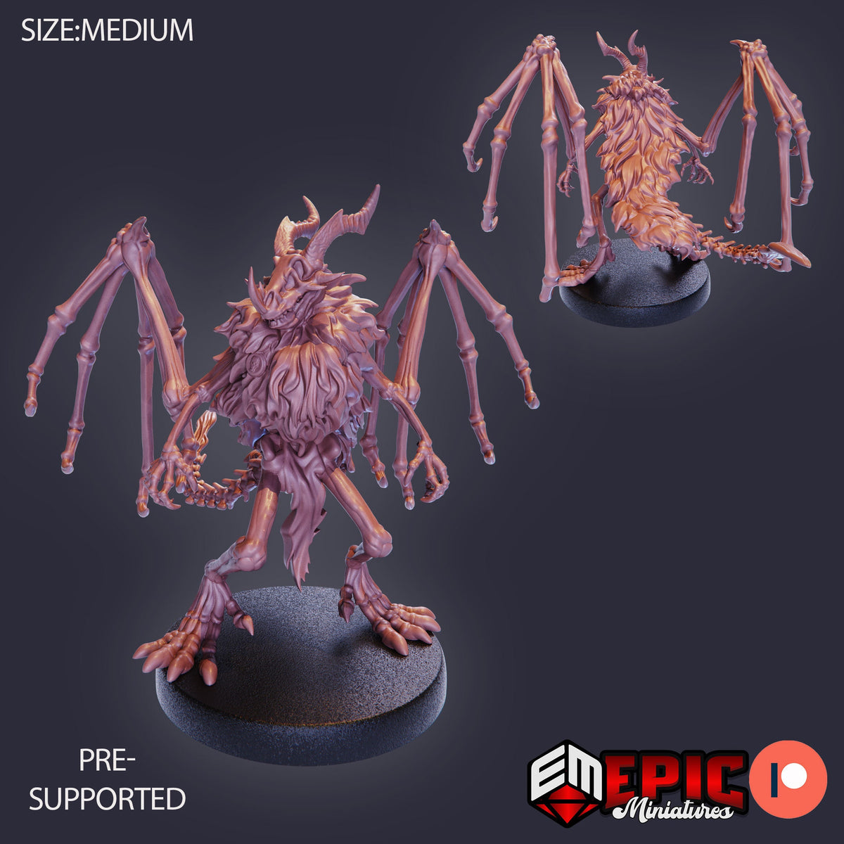 Dragonborn Skeleton Dragonborn Attacking front DND miniature Restless Bones 16k resin