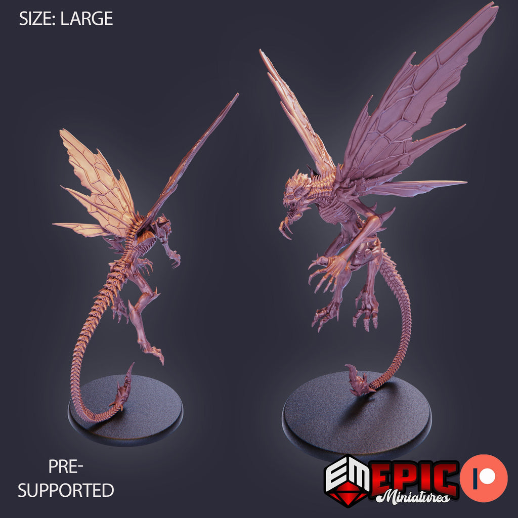 Bone Devil Flying front DND miniature Restless Bones 16k resin