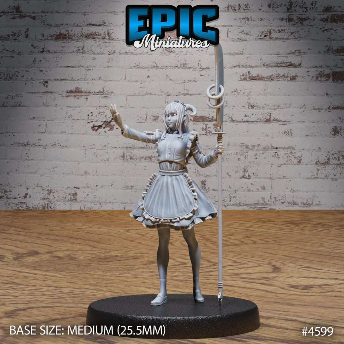 Teifling Maid Teifling Maid 4597 front DND miniature Vampire Invasion 16k resin
