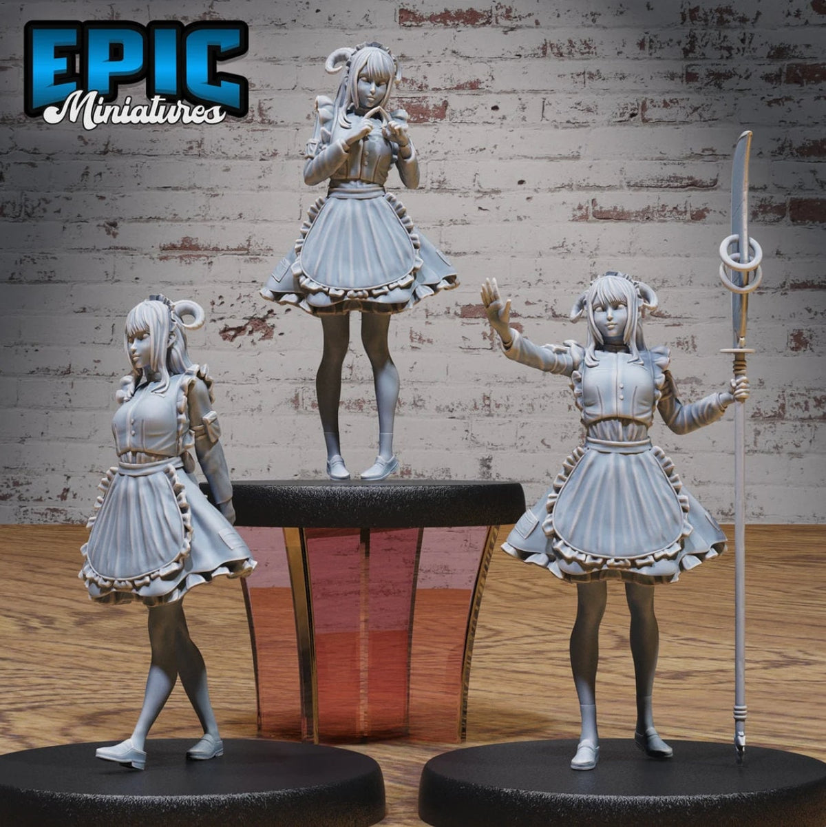 Teifling Maid Set of 3 DND miniatures group photo Vampire Invasion