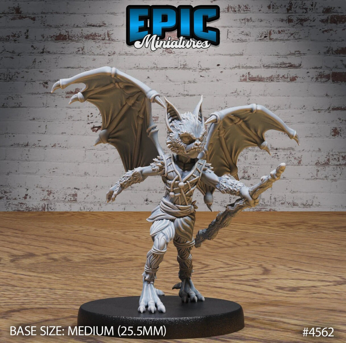Batfolk Bat Folk 4564 front DND miniature Vampire Invasion 16k resin