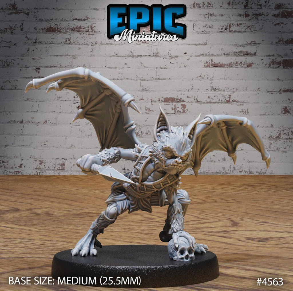 Batfolk Bat Folk 4563 front DND miniature Vampire Invasion 16k resin