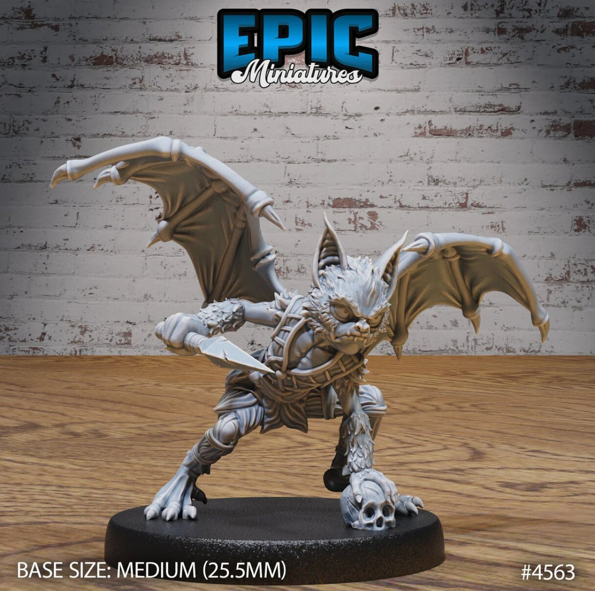 Batfolk Bat Folk 4563 front DND miniature Vampire Invasion 16k resin