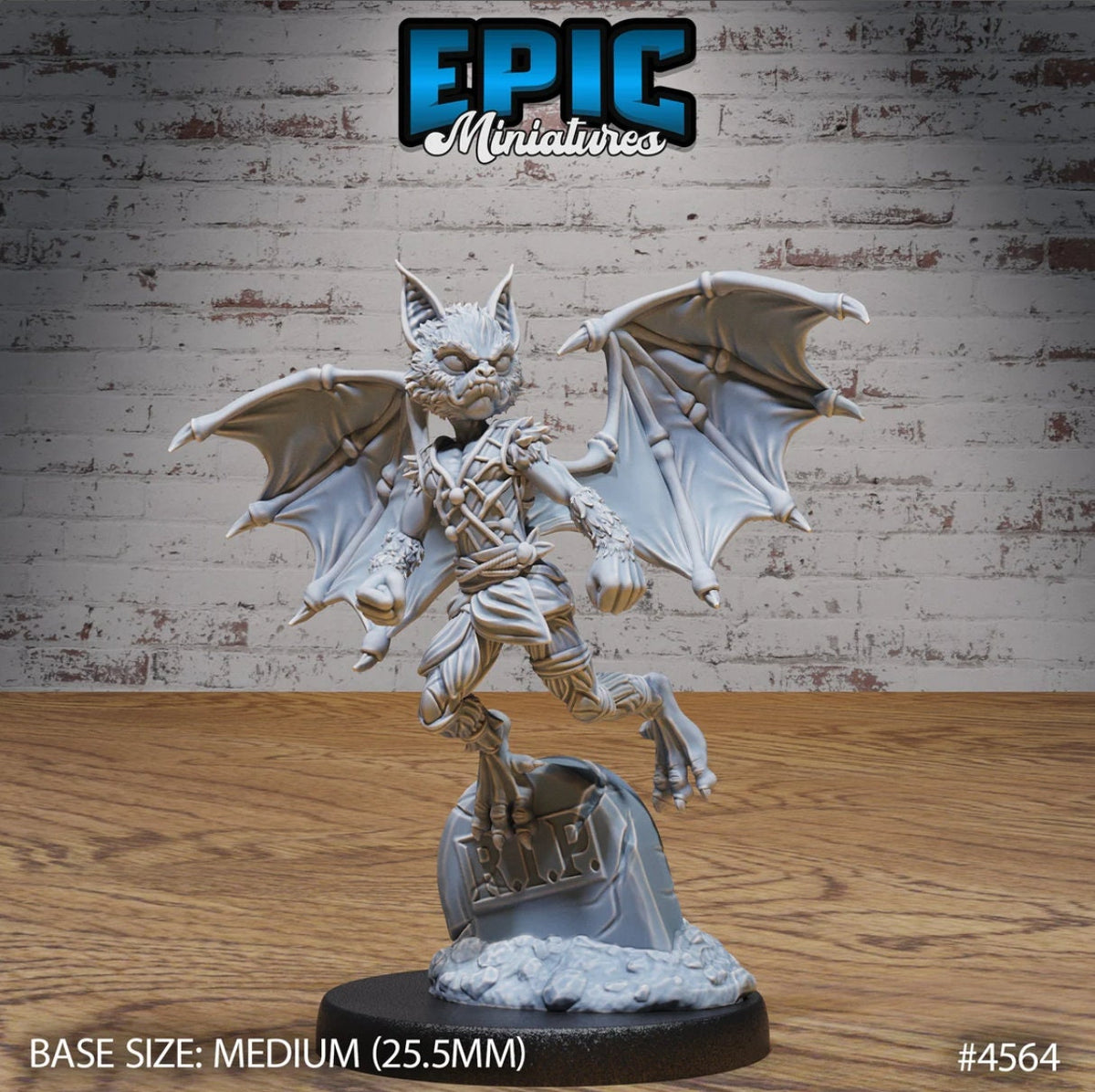 Batfolk Bat Folk 4562 front DND miniature Vampire Invasion 16k resin