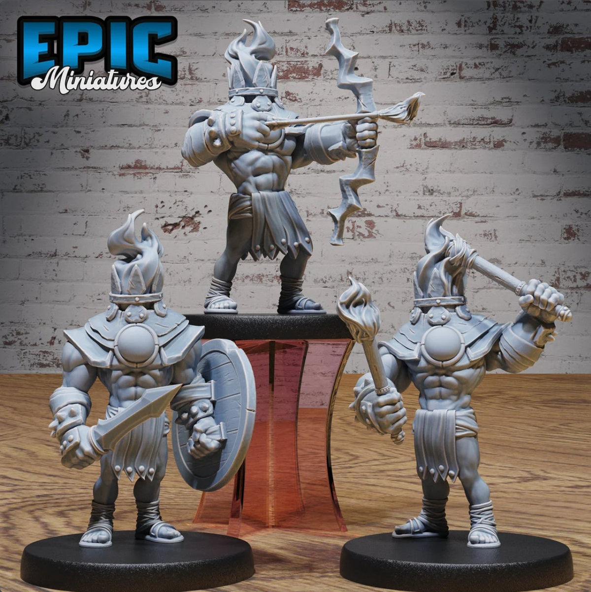 Torch Knight of 3 DND miniatures group photo Vampire Invasion