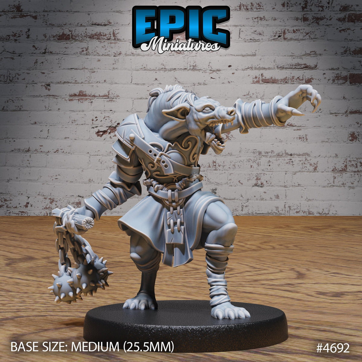 Gnoll Tribe 4695 front DND miniature Beast Hunt 16k resin