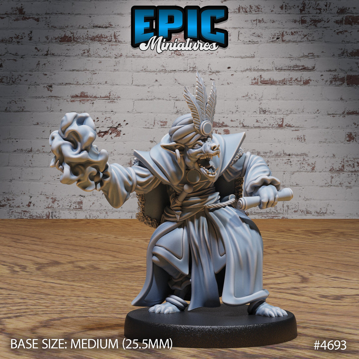 Gnoll Tribe 4696 front DND miniature Beast Hunt 16k resin