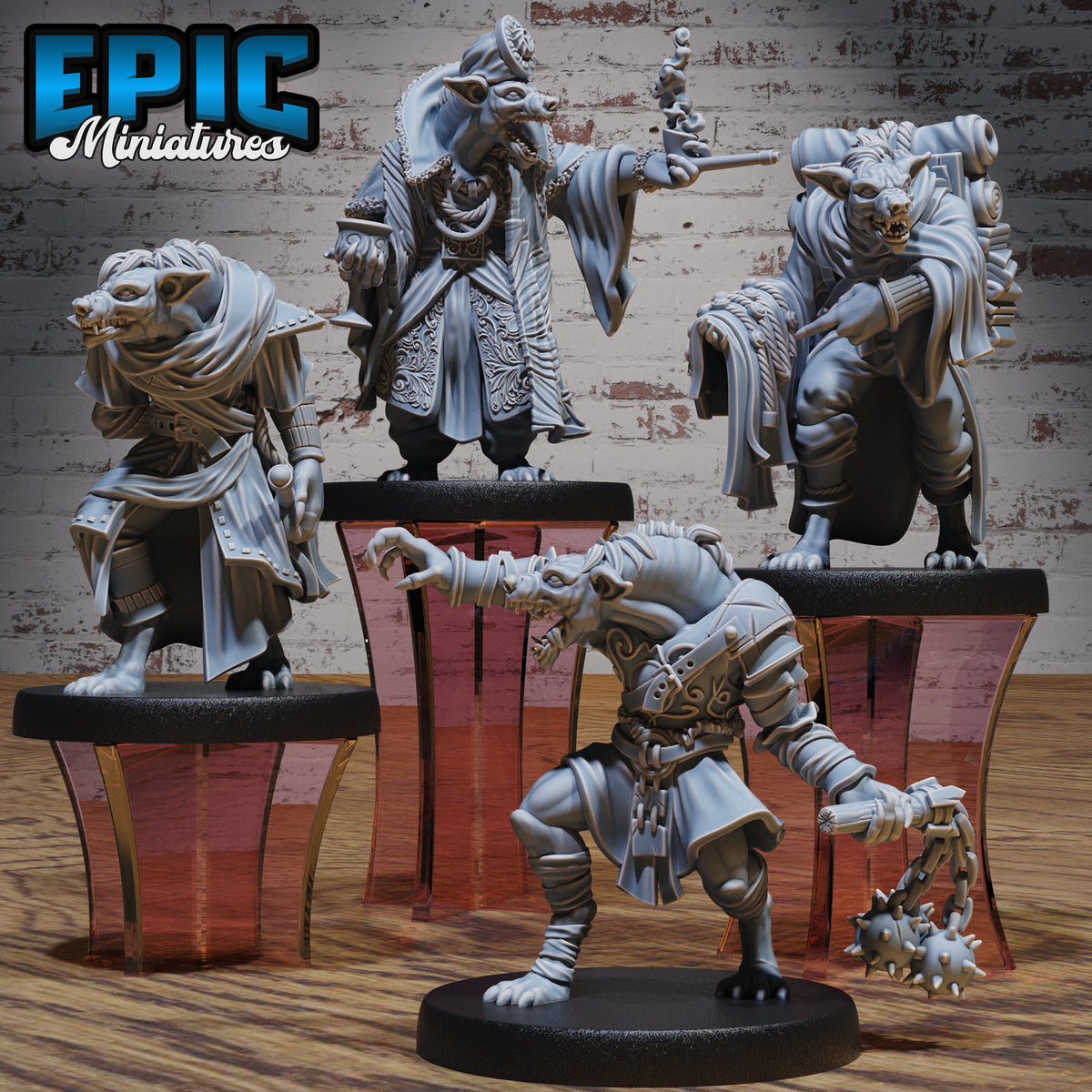 Gnoll Tribe Set of 8 DND miniatures group photo Beast Hunt