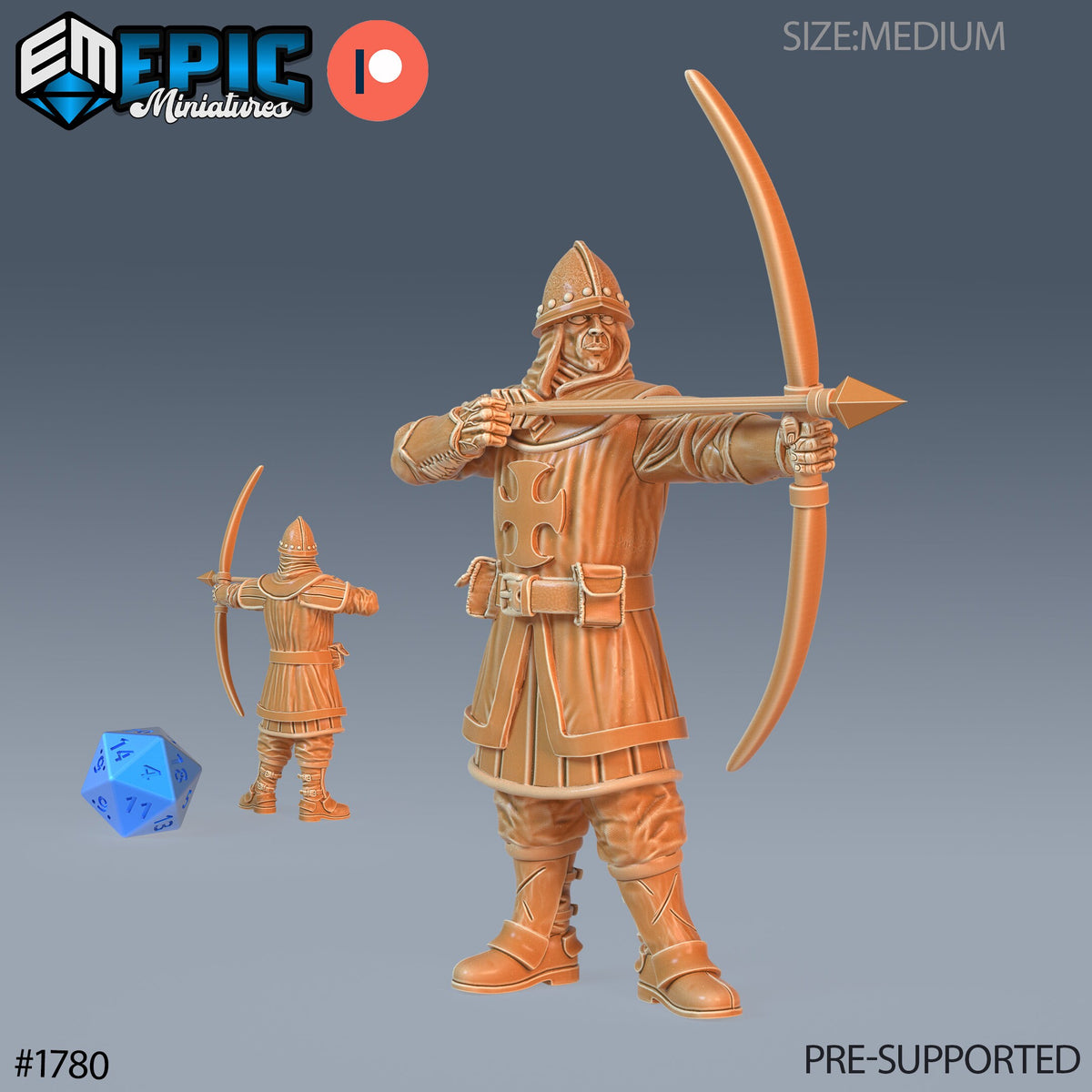 City Guard Option #1780 front DND miniature Guild of Thieves 16k resin