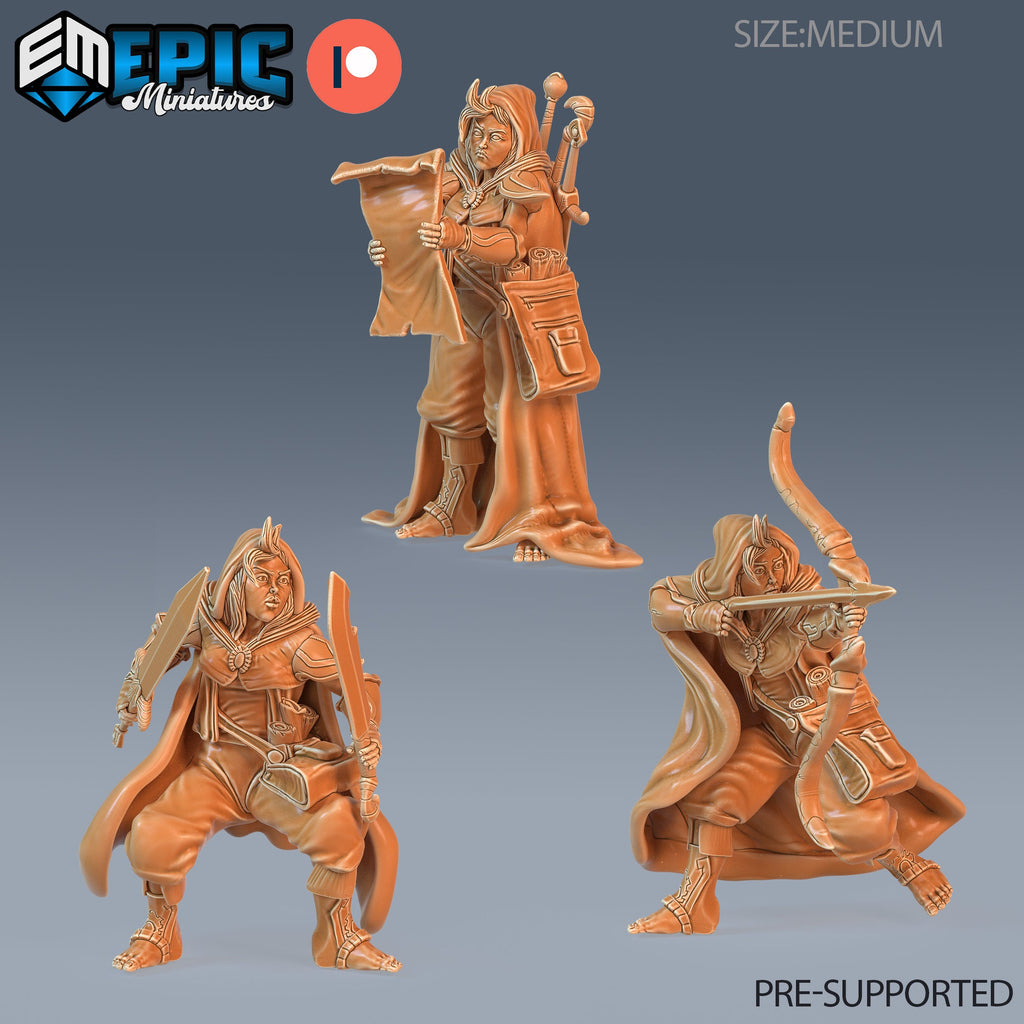 Halfling Rogue Set of 3 DND miniatures group photo Guild of Thieves