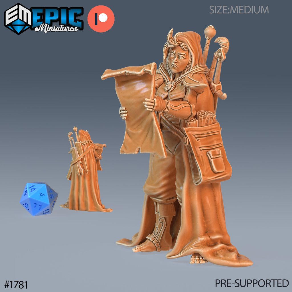 Halfling Rogue Option #1781 front DND miniature Guild of Thieves 16k resin