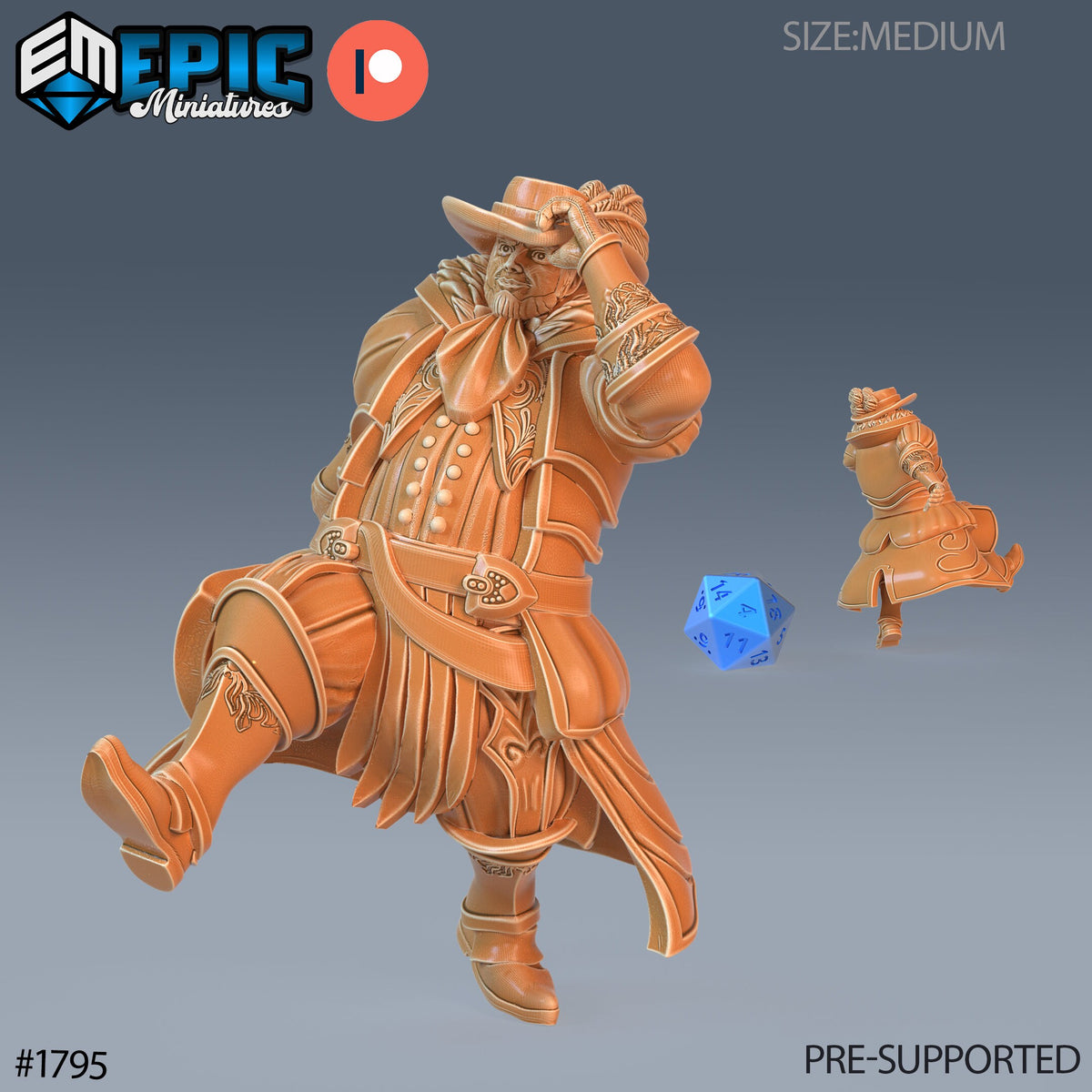 Noble Human Option #1795 front DND miniature Guild of Thieves 16k resin