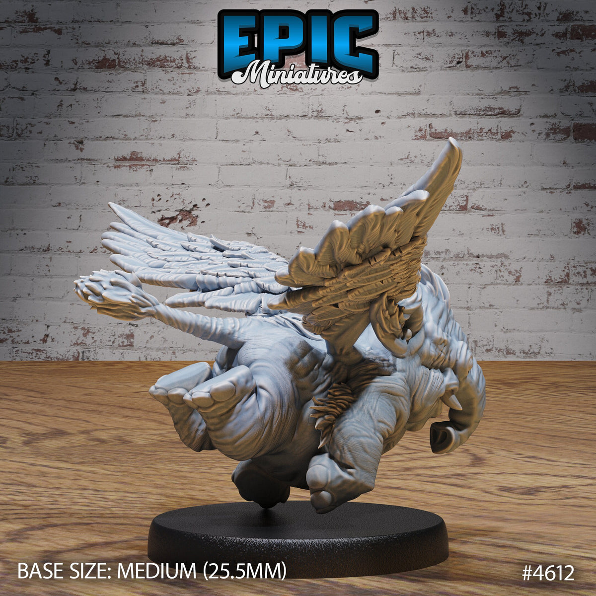 Holyphant Option #4610 back DND miniature Faith Defender 16k resin