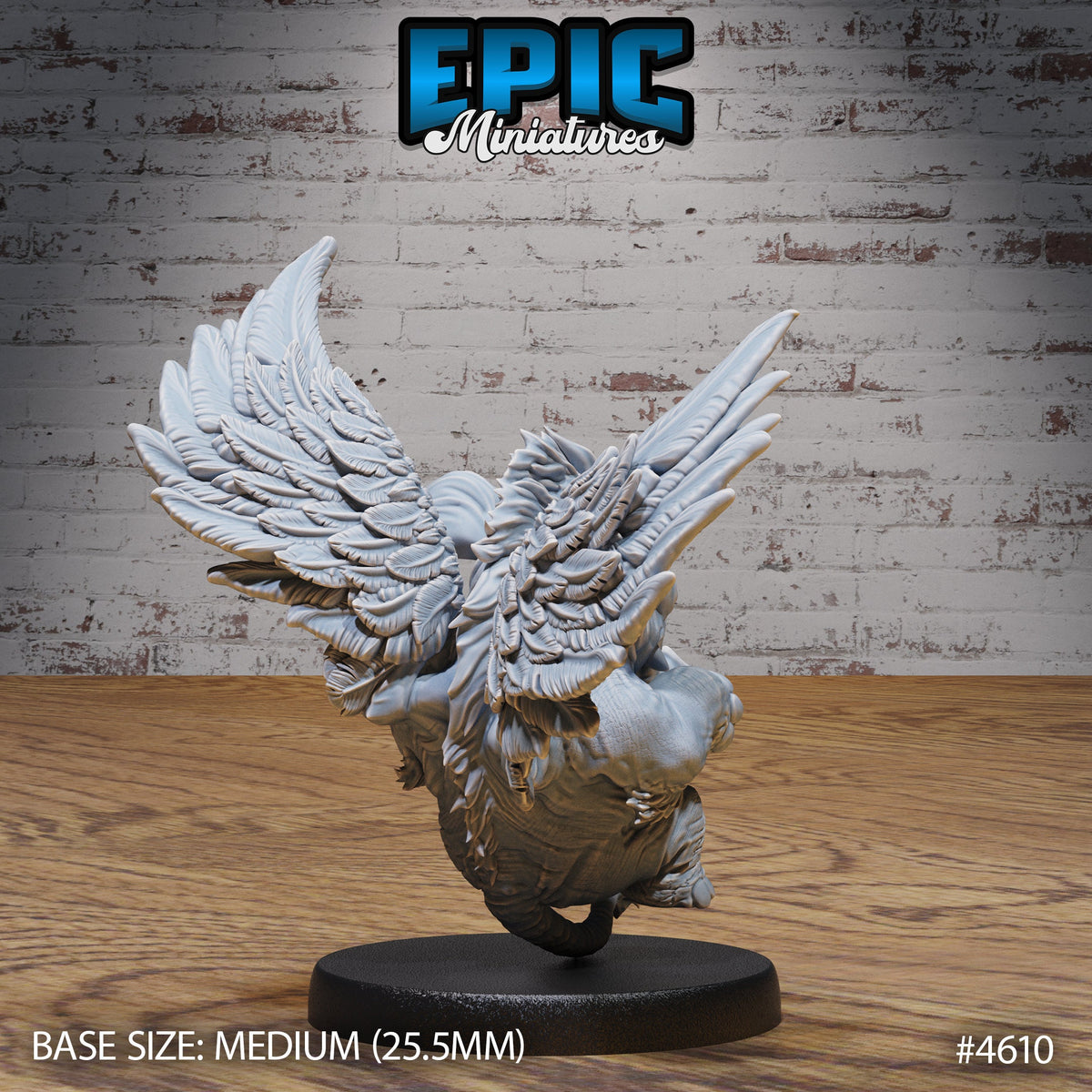 Holyphant Option #4611 back DND miniature Faith Defender 16k resin
