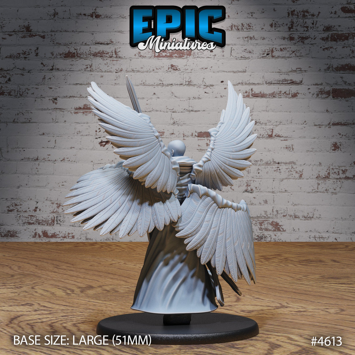 Planetar Angel Option #4613 back DND miniature Faith Defender 16k resin
