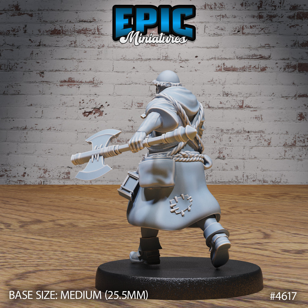 Medieval Cleric Monk Option #4617 back DND miniature Faith Defender 16k resin