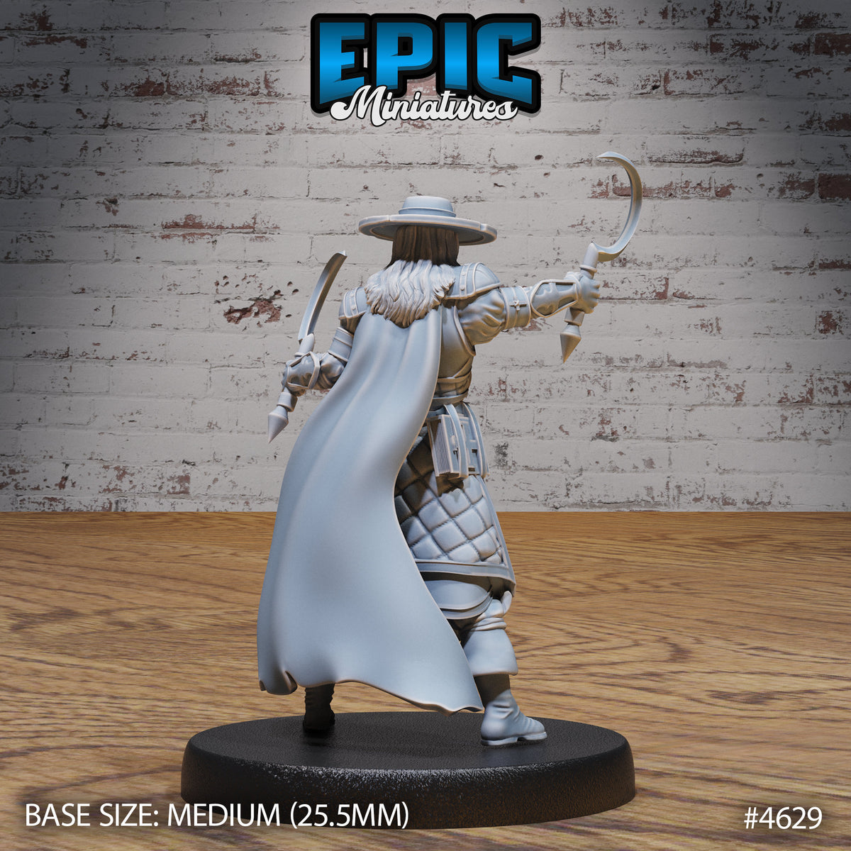 Monster Hunter Van Helsing Option #4629 back DND miniature Faith Defender 16k resin