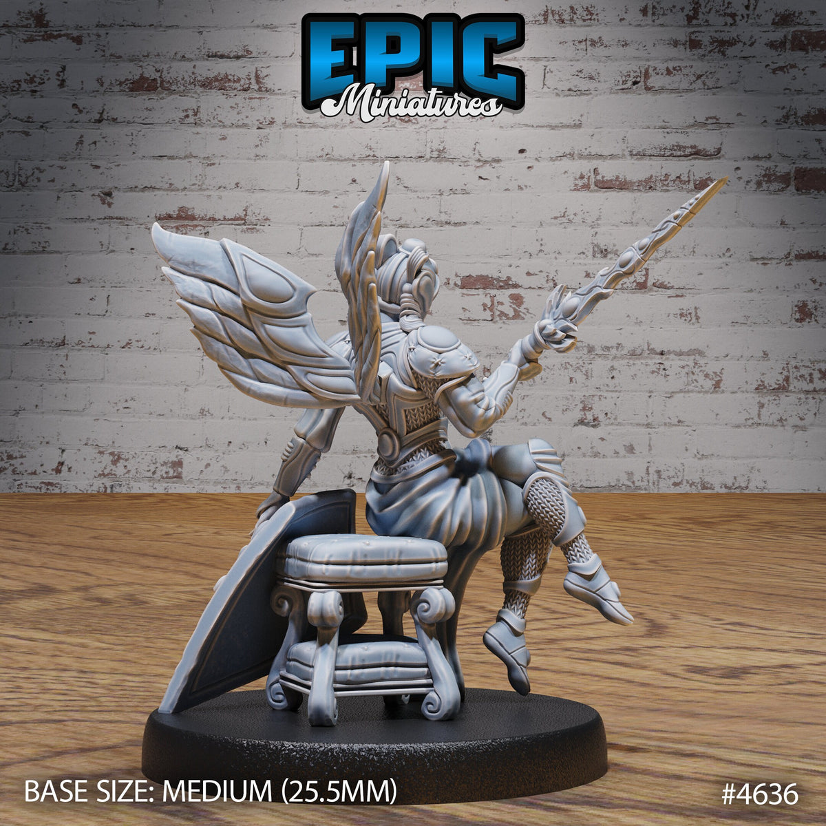 Astral Deva Option #4634 back DND miniature Faith Defender 16k resin