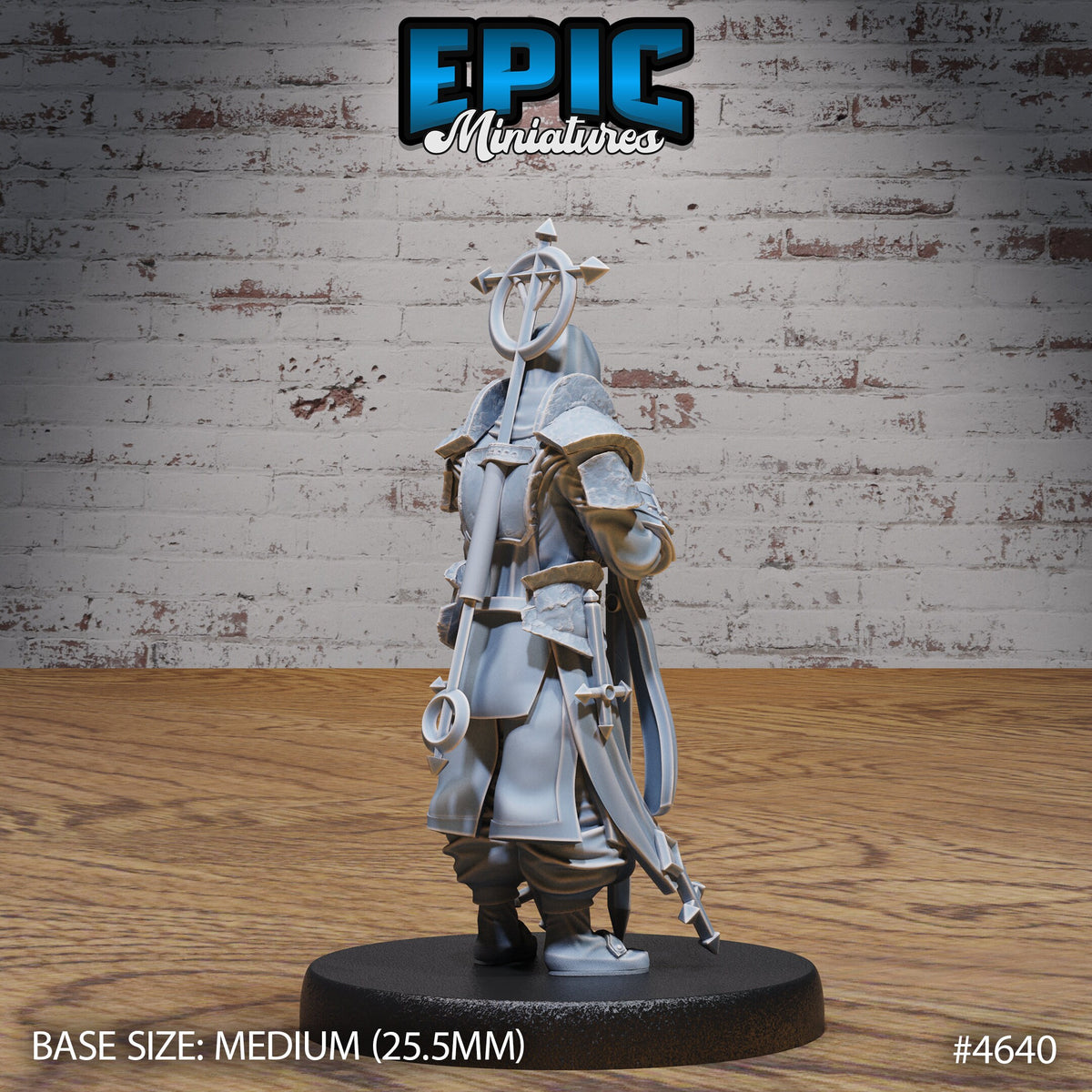 Inquisitor Knight Option #4640 back DND miniature Faith Defender 16k resin