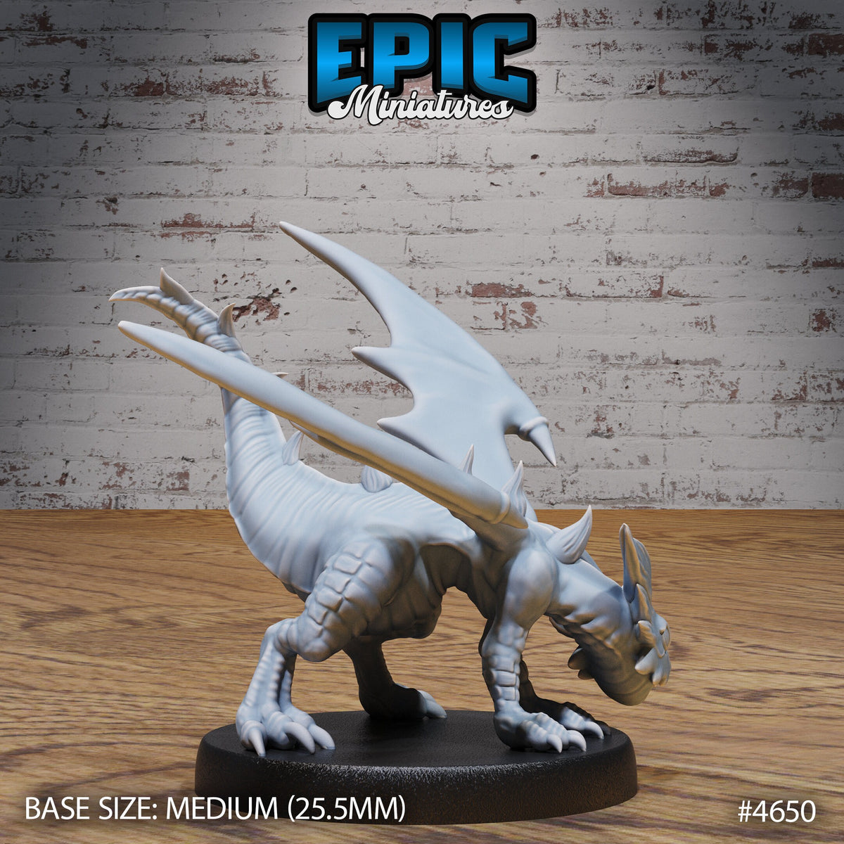 Light Dragon Wyrmling Option #4650 back DND miniature Faith Defender 16k resin