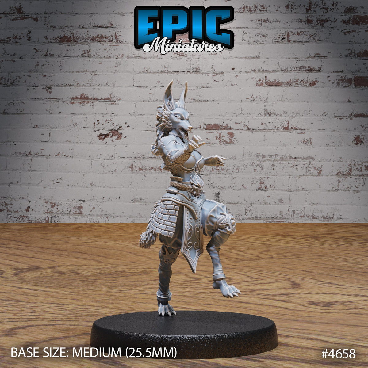Jackalwere Female Option #4659 front DND miniature Beast Hunt 16k resin