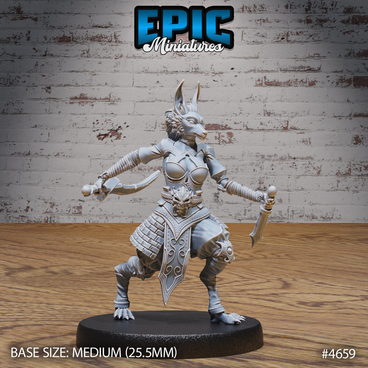 Jackalwere Female Option #4657 front DND miniature Beast Hunt 16k resin