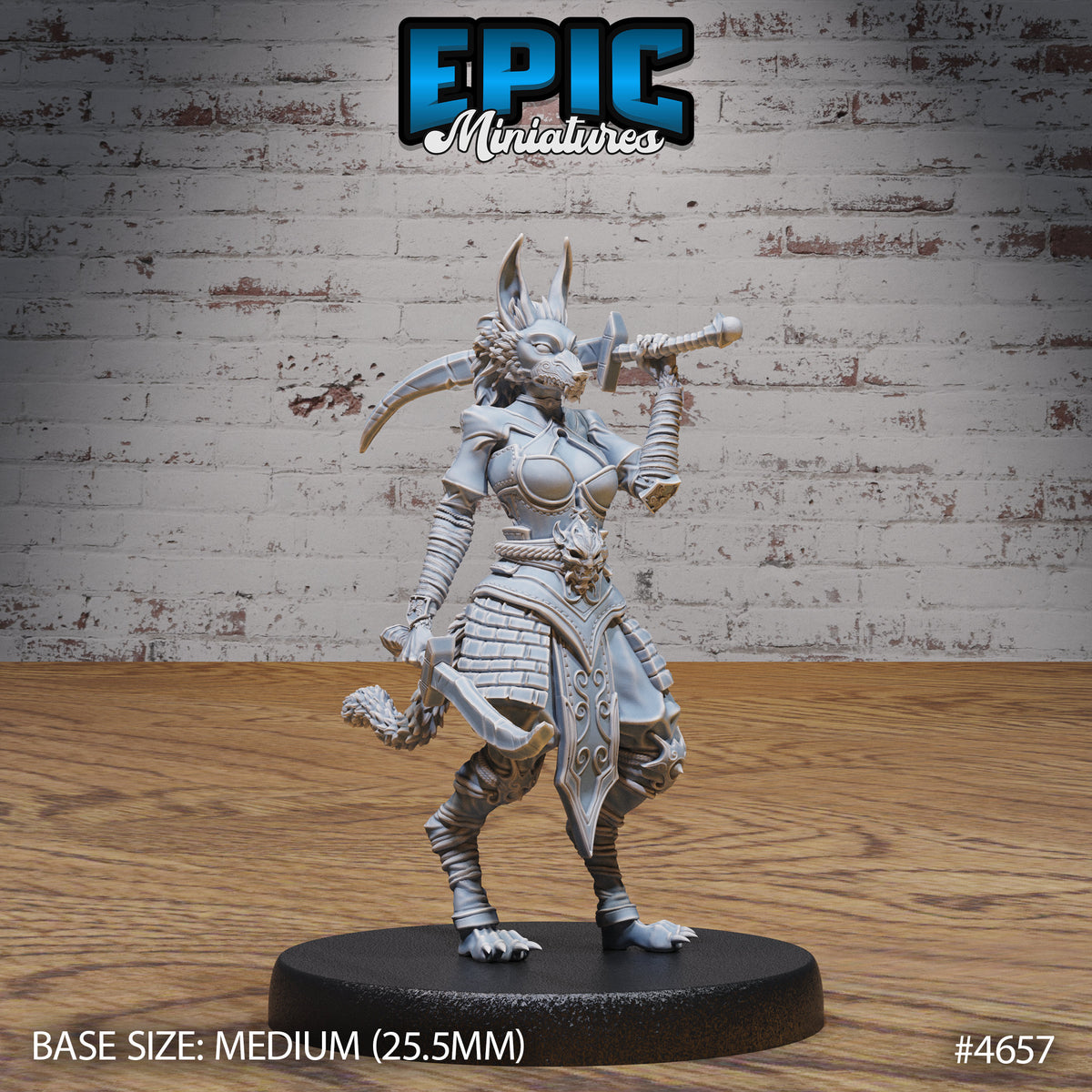 Jackalwere Female Option #4658 front DND miniature Beast Hunt 16k resin