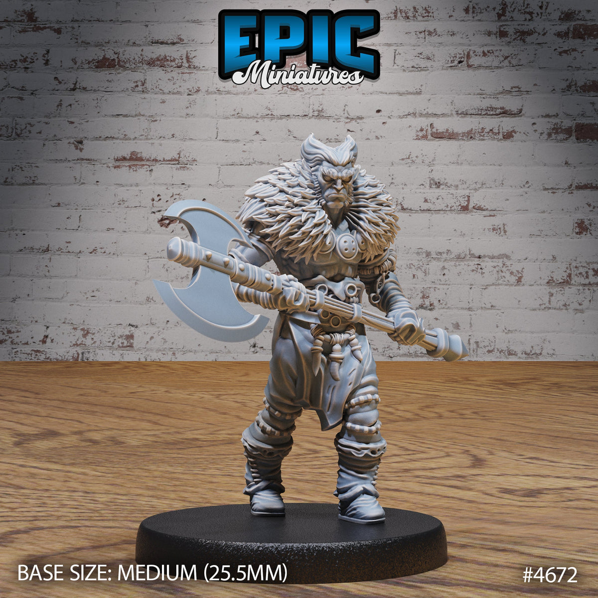 Beast Master Option #4670 front DND miniature Beast Hunt 16k resin