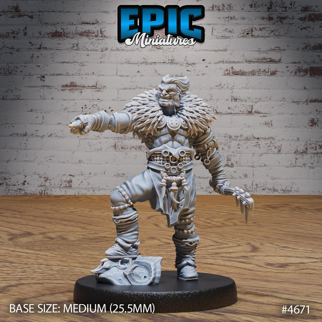 Beast Master Option #4672 front DND miniature Beast Hunt 16k resin