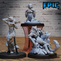Werewolf Female Set of 3 DND miniatures group photo Beast Hunt