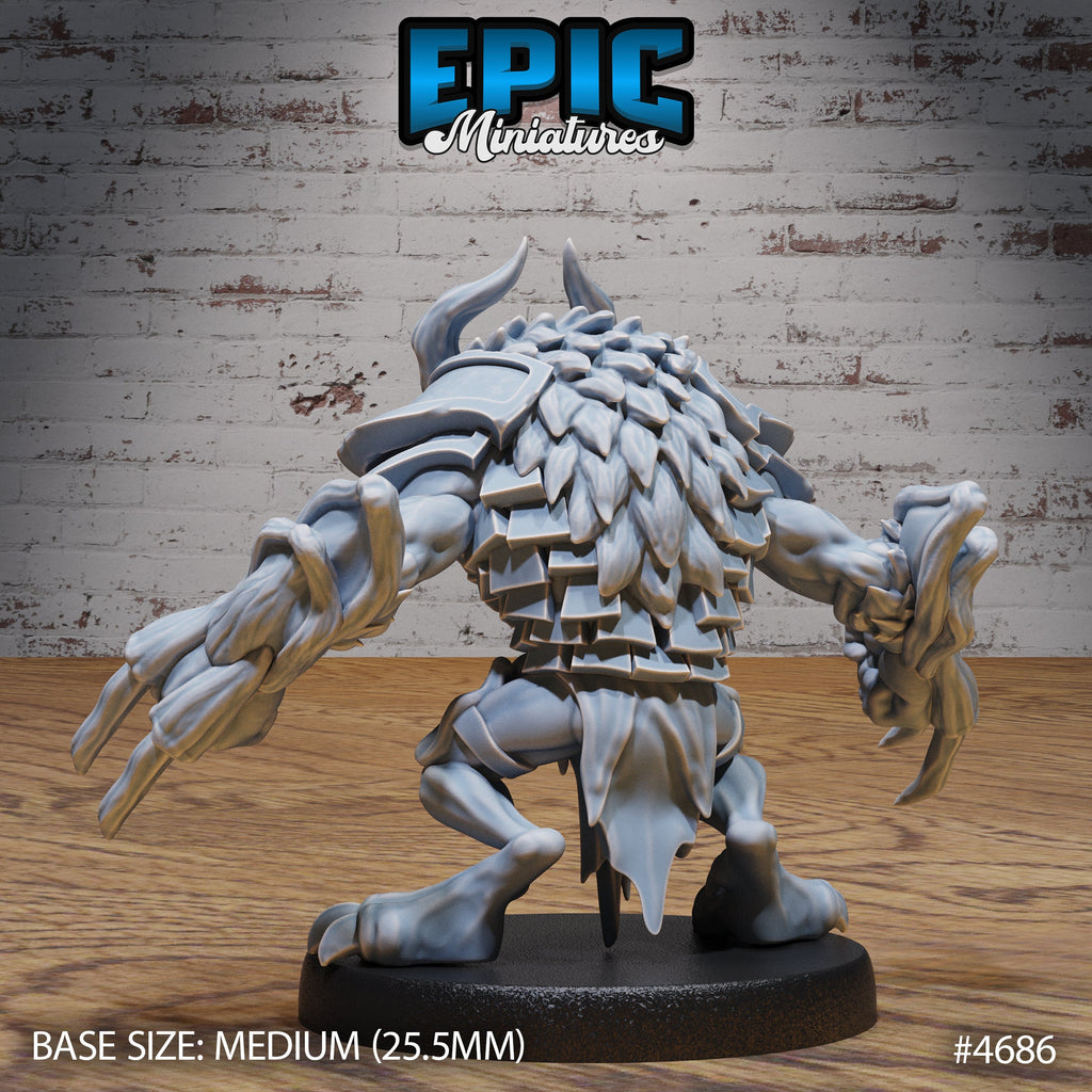 Skull Bear Option #4687 back DND miniature Beast Hunt 16k resin