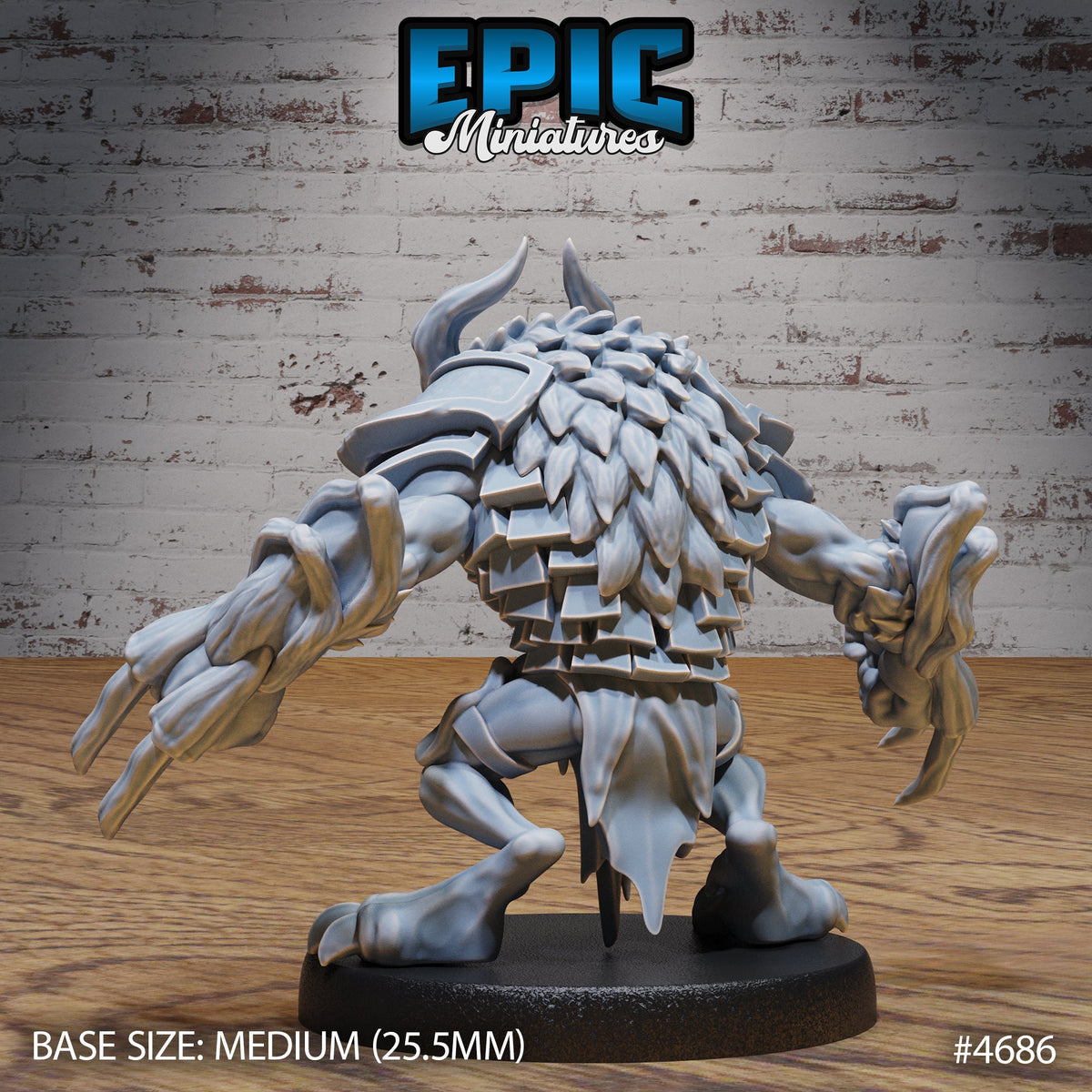 Skull Bear Option #4687 back DND miniature Beast Hunt 16k resin
