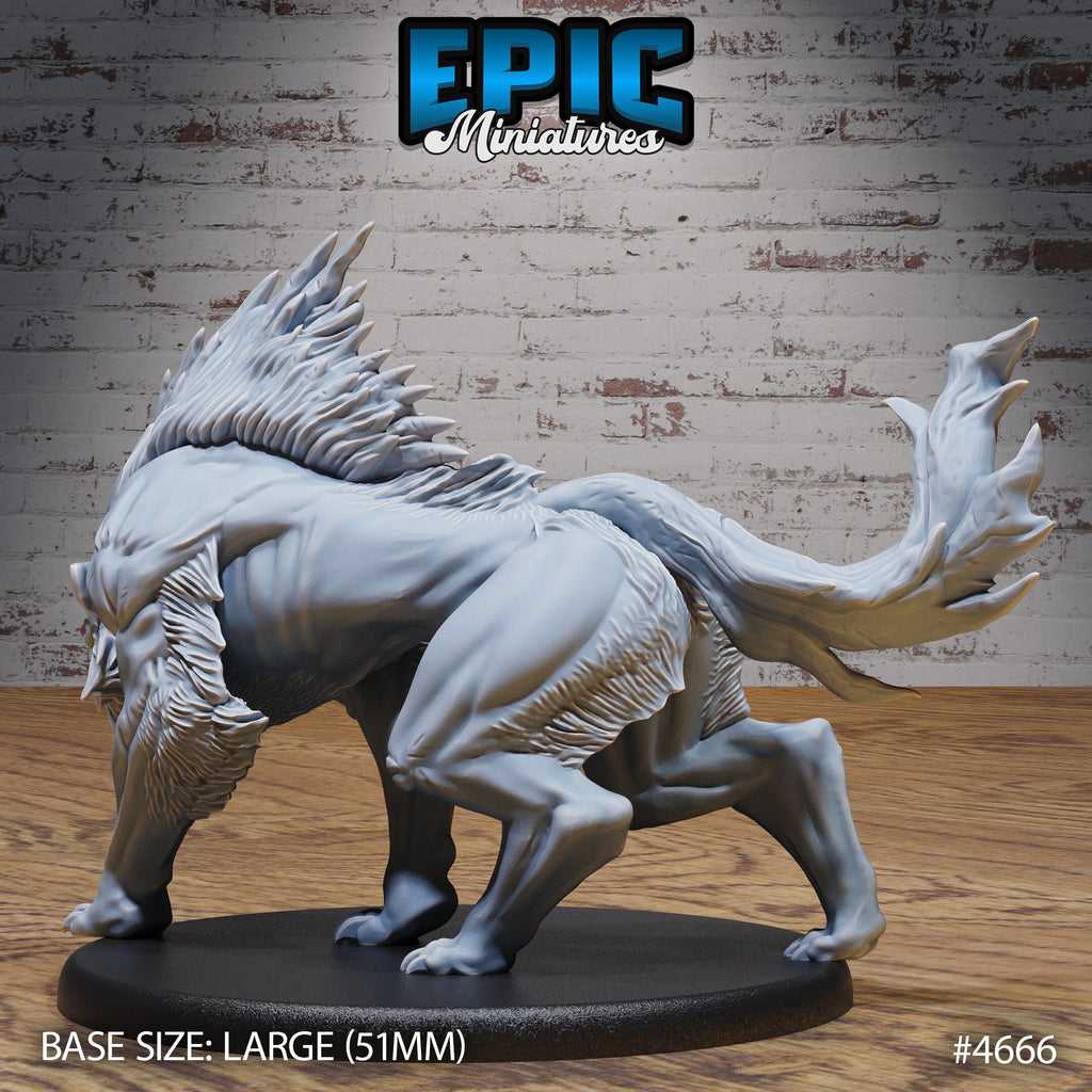 Warg Beast Option #4666 back DND miniature Beast Hunt 16k resin