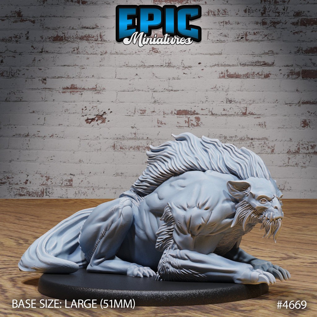 Warg Beast Option #4669 front DND miniature Beast Hunt 16k resin