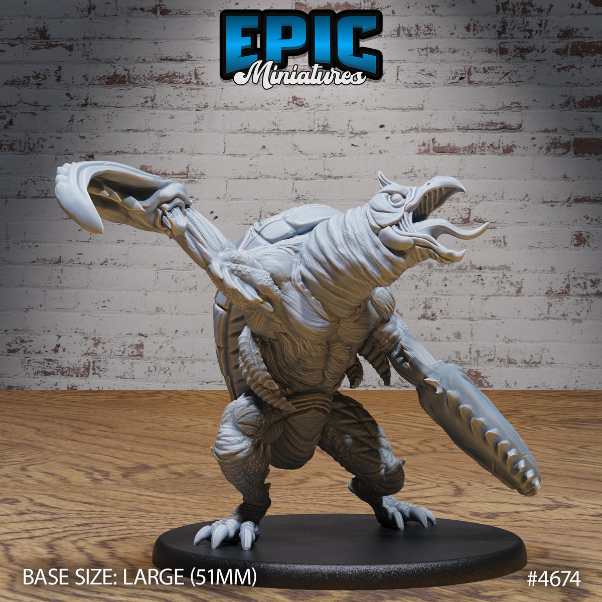 Hook Horror Classic Option #4674 front DND miniature Beast Hunt 16k resin