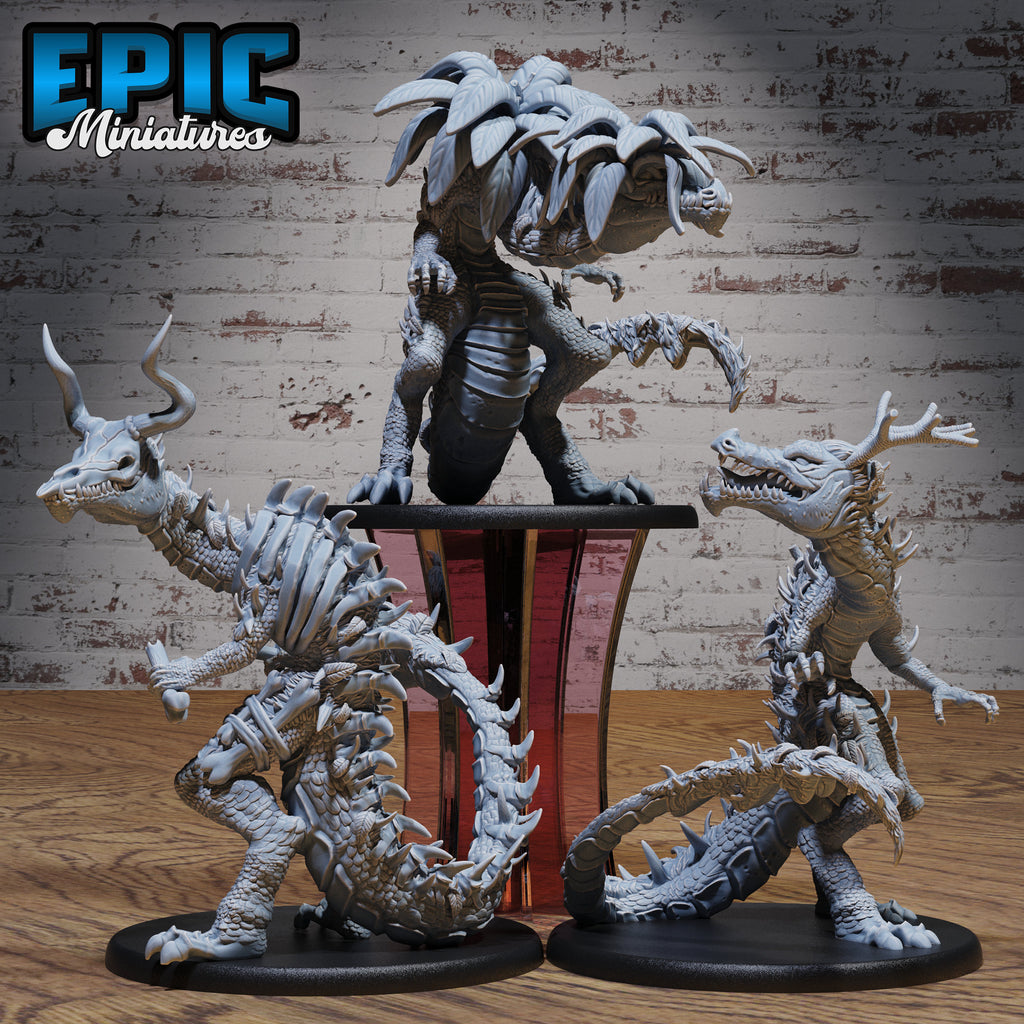 Hunting Reptile Set of 3 DND miniatures group photo Beast Hunt