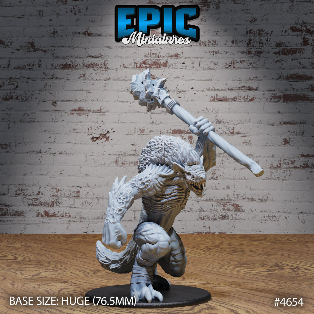 Demon Lord Yeenoghu Option #4654 front DND miniature Beast Hunt 16k resin