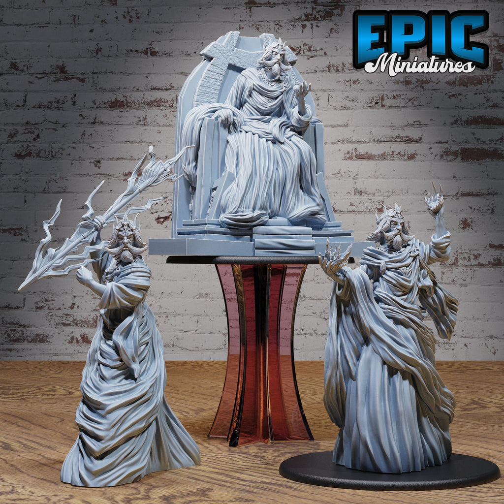 White God Avatar DND miniatures group photo Faith Defender