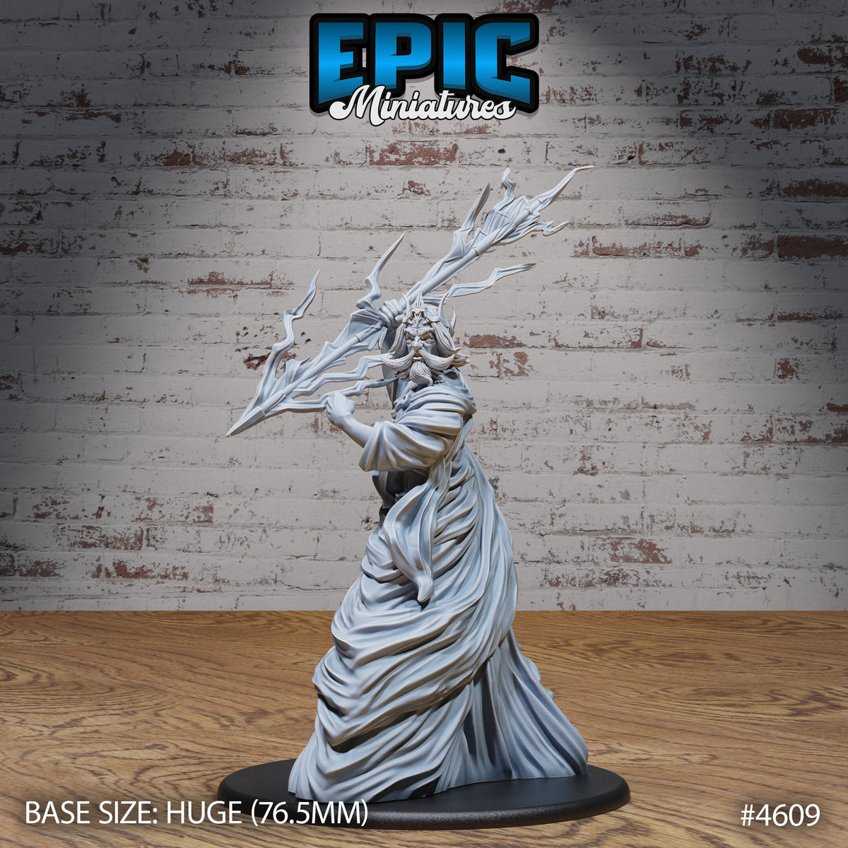 White God Avatar Option #4607 front DND miniature Faith Defender 16k resin