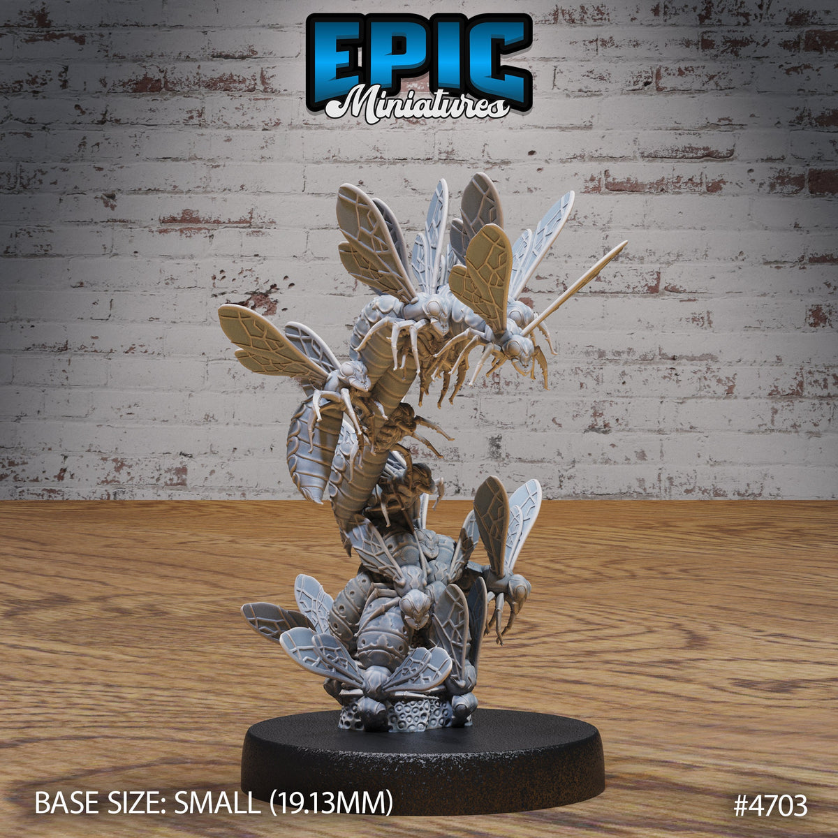 Wasp Swarm Option #4703 front DND miniature Beast Hunt 16k resin