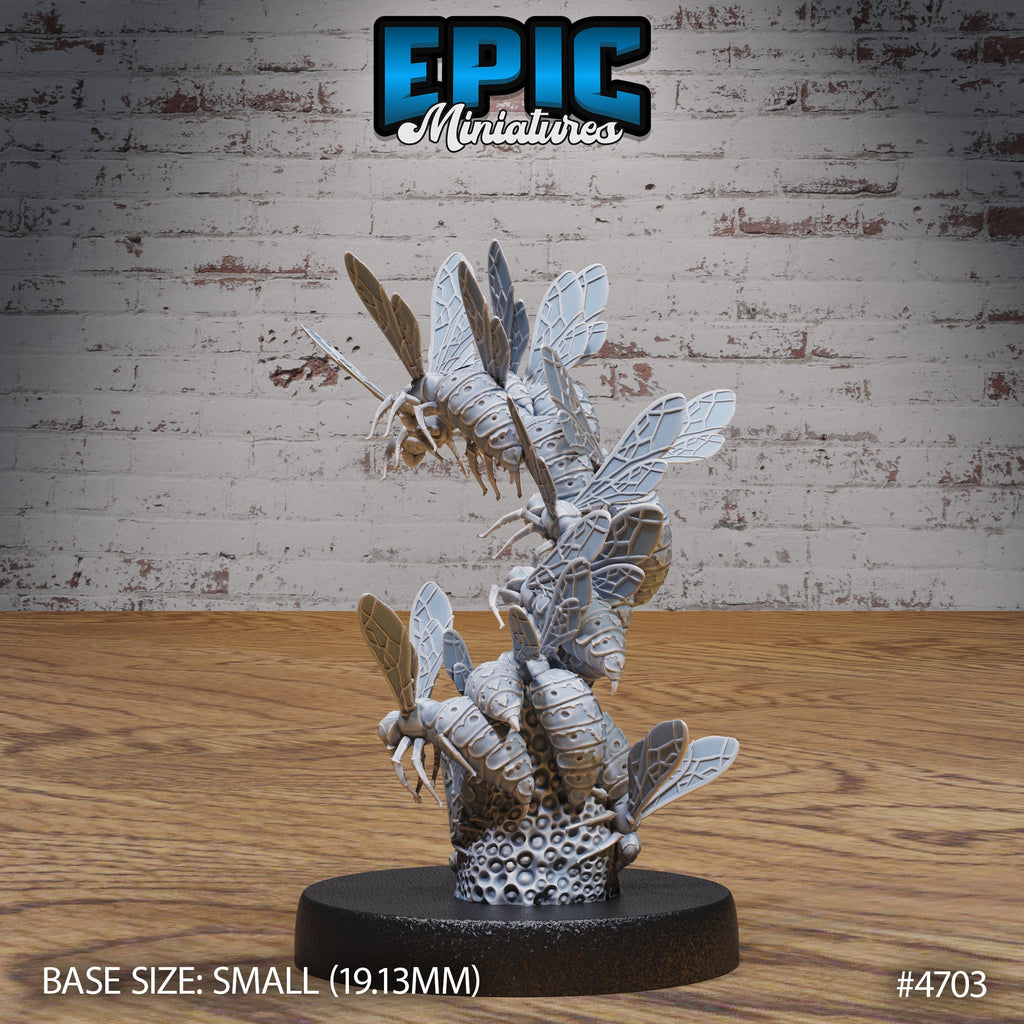 Wasp Swarm Option #4704 front DND miniature Beast Hunt 16k resin